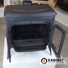 Купить Печь-камин KAWMET Premium ARES S7 (11,3 кВт) в интерьере чугунный в Мозыре фото в Мозыре