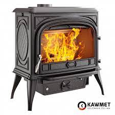 Купить Печь-камин KAWMET Premium SPHINX S6 (13,9 kW) в интерьере чугунный в Мозыре фото в Мозыре