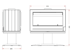 Купить Печь-камин Invicta Nelson чугунная в Мозыре в Мозыре