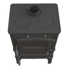 Печь-камин чугунный FireWay Dacha с варочной поверхностью патина бронза Амазонка бай фото в Мозыре