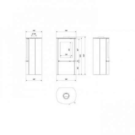 Купить Печь-камин Kratki Falcon 9 в Мозыре