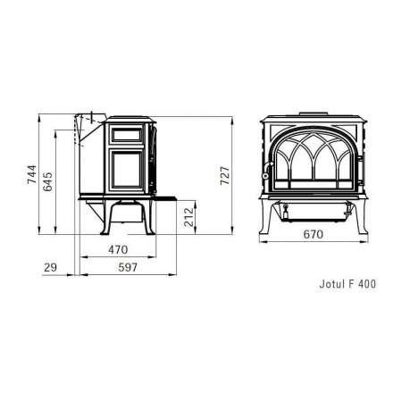 Чугунная печь камин Jotul F 400 BP в Мозыре