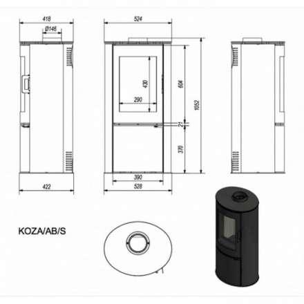 Купить Печь-камин Kratki Koza/AB/S/DR в Мозыре Амазонка бай фото в Мозыре