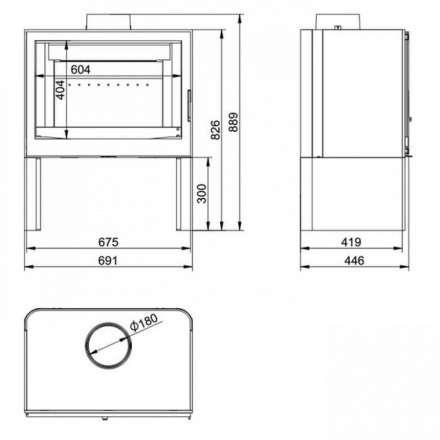 Купить Печь-камин KFD STO iM 14 в интерьере чугунная в Мозыре в Мозыре