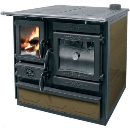 Печь-камин Guca GULIVER с плитой - bordo, cream в Мозыре