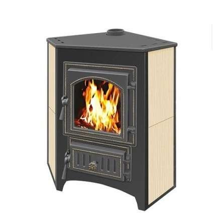Печь-камин Везувий ПК-01 (270) угловой бежевый 9 кВт Амазонка бай фото в Мозыре