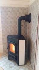 Купить Печь-камин Везувий ПК-01 (270) угловой красный 9 кВт в Мозыре в Мозыре