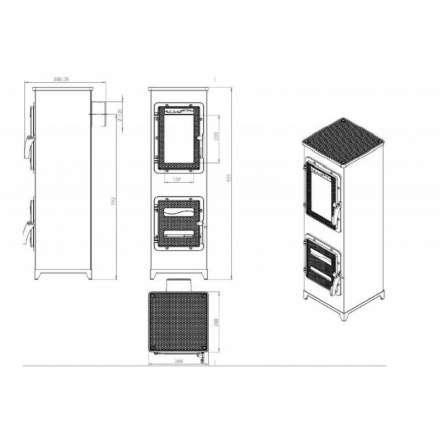 Купить отопительную печь Nordflam Padva Амазонка бай фото в Мозыре