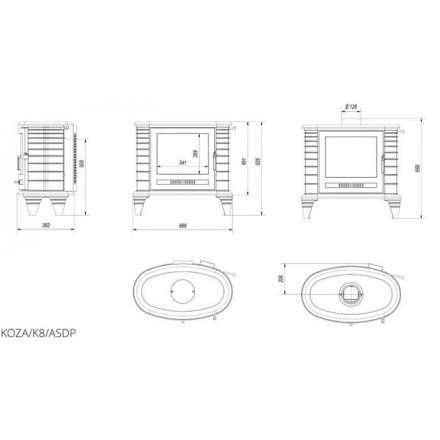 Купить Печь-камин Kratki Koza K8 в Мозыре Амазонка бай фото в Мозыре