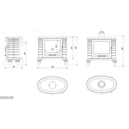 Купить Печь-камин Kratki Koza K8 в интерьере в Мозыре Амазонка бай фото в Мозыре