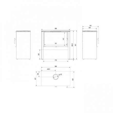 Печь-камин Kratki Juno 12/B Амазонка бай фото в Мозыре