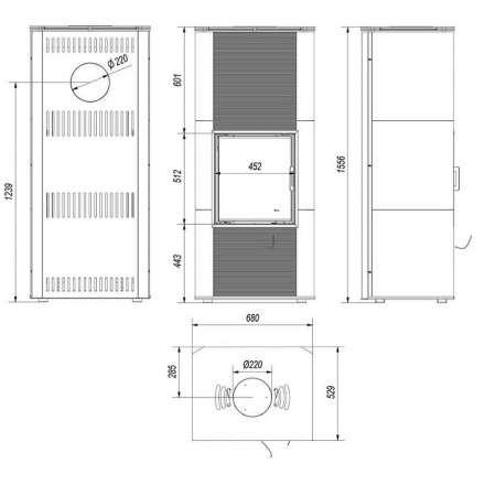 Купить кафельный печь камин Kratki NADIA KAFEL B RYFEL в Мозыре