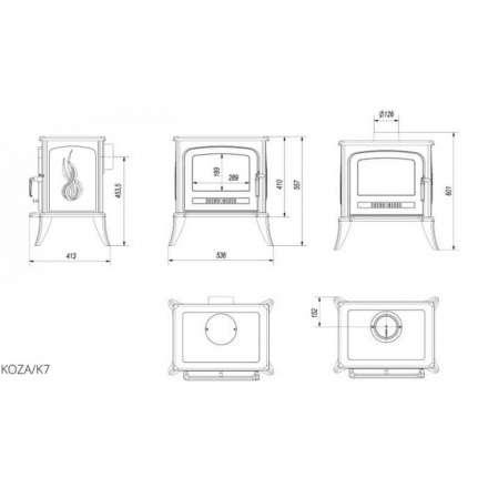 Печь-камин Kratki Koza K7 Амазонка бай фото в Мозыре