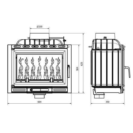 Каминная топка Kawmet W13A-11,5 кВт EKO в Мозыре