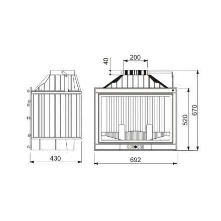 Каминная топка Invicta 700 PRIMO с шибером в Мозыре