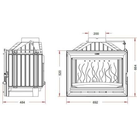 Каминная топка Invicta 700 Option с шибером в Мозыре