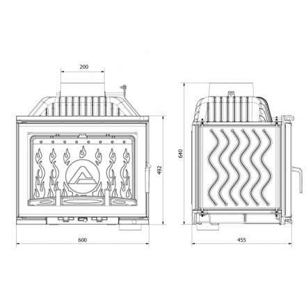Каминная топка Kawmet W17 DECOR 14 кВт в Мозыре