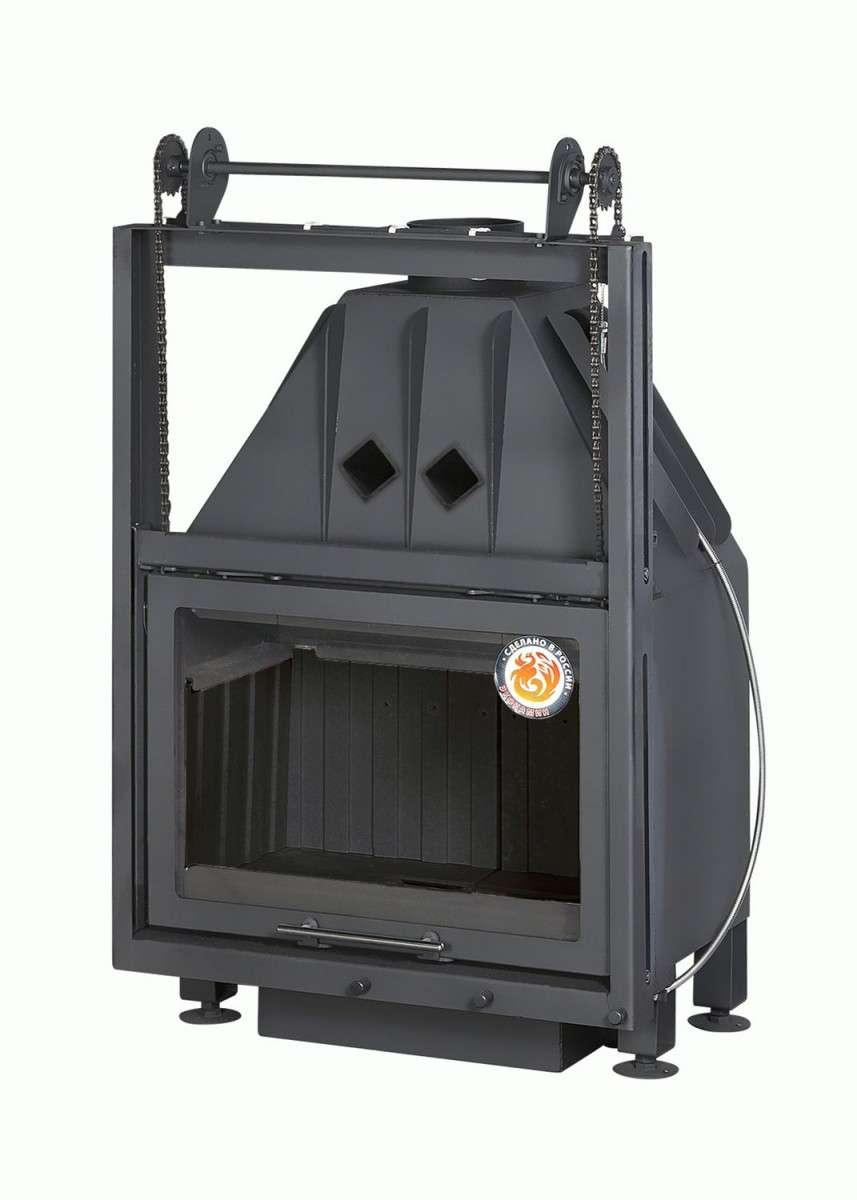 Каминная топка Экокамин Альфа 700K с контргрузом черный шамот купить в Мозыре