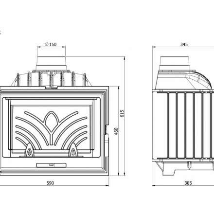 Каминная топка Kawmet W13 9,5 кВт в Мозыре