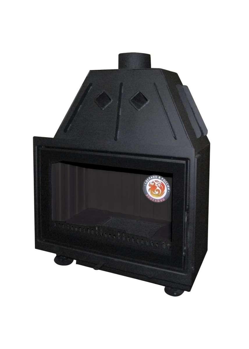 Каминная топка Экокамин Альфа 700-150 чёрный шамот принтинг купить в Мозыре