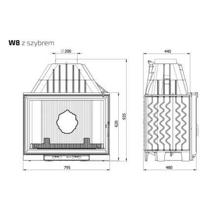 Каминная топка Kawmet W8-17,5 кВт EKO в Мозыре
