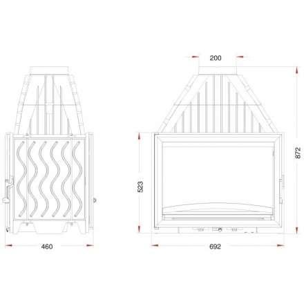 Каминная топка Invicta 700 Double Face в Мозыре