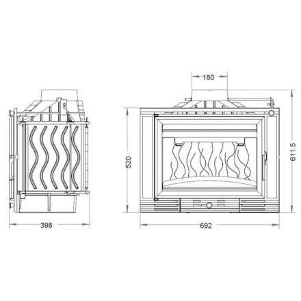 Каминная топка Invicta 700 Minos с шибером в Мозыре