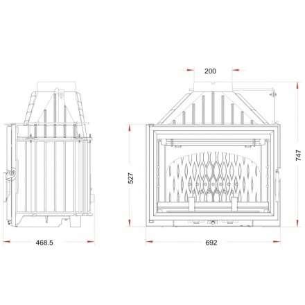 Каминная топка Invicta 700 Grand Vision с шибером в Мозыре