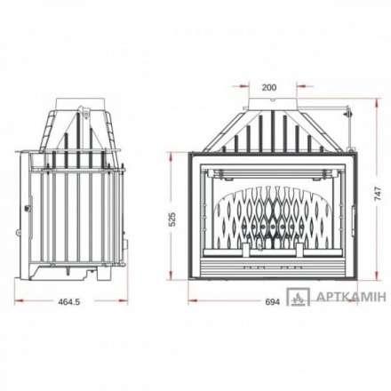 Каминная топка Invicta 700 Compact с шибером в Мозыре
