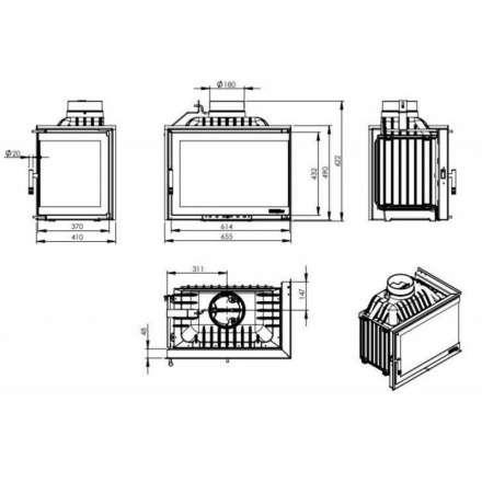 Каминная топка NORDflam Etna left в Мозыре
