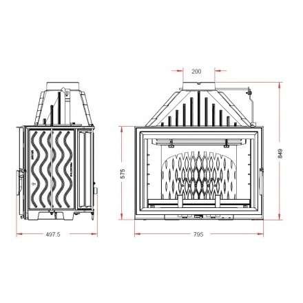 Каминная топка Invicta 800 Grande Vision с шибером в Мозыре