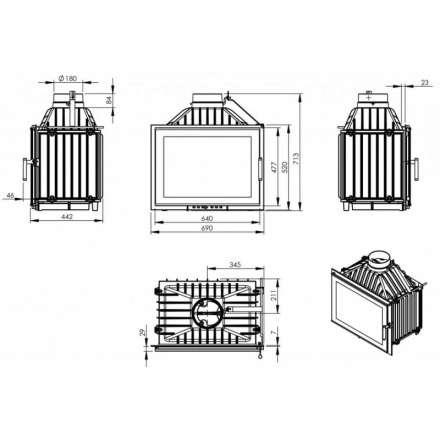 Каминная топка NORDflam Torn lux в Мозыре