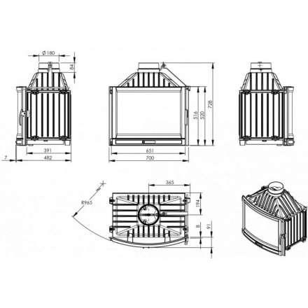 Каминная топка NORDflam Falcon в Мозыре