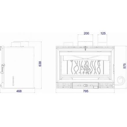 Каминная топка Invicta 800 Grand Vision Turbo в Мозыре
