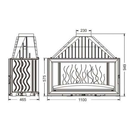 Каминная топка Invicta 1100 Grand Vision в Мозыре