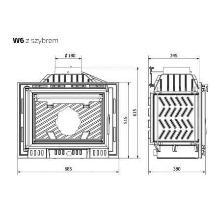 Каминная топка Kawmet W6-13,7 кВт в Мозыре