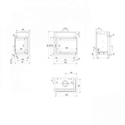 Каминная топка Kratki Maja/PW/BP/12/BS/W/Deco в Мозыре
