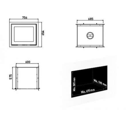 Каминная топка Lotus H570 T Magic в Мозыре