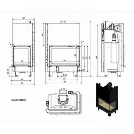 Каминная топка Kratki MBA/P/BS/G в Мозыре