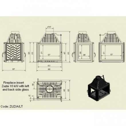 Каминная топка Kratki Zuzia/PT в Мозыре