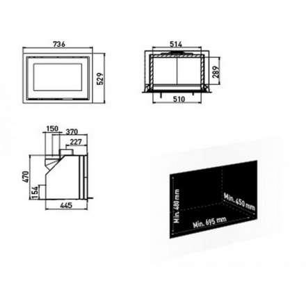 Каминная топка Lotus H470 Magic в Мозыре