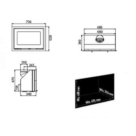 Каминная топка Lotus H370 Petite в Мозыре