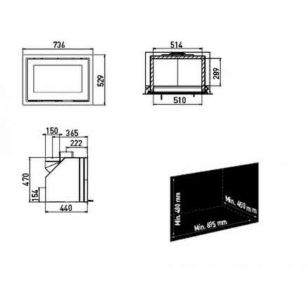 Каминная топка Lotus H370 Petite R в Мозыре
