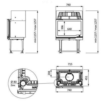Каминная топка Jotul I 570 Flat в Мозыре