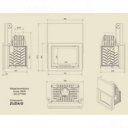 Каминная топка Kratki Zuzia/G в Мозыре