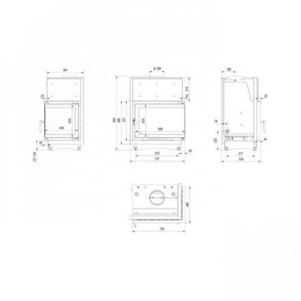 Каминная топка Kratki Zuzia/PW/BP/19/BS/W/Deco в Мозыре