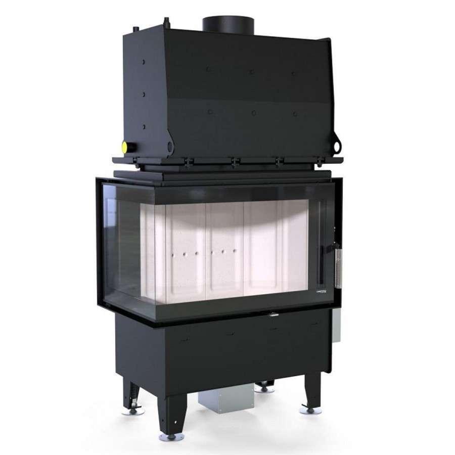 Каминная топка Defro Home RIVA SM BL SHORT угловая, с водяным контуром Амазонка бай фото в Мозыре