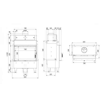 Каминная топка Defro Home Navi ME с водяным контуром в Мозыре