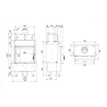 Каминная топка Defro Home Navi SM с водяным контуром в Мозыре