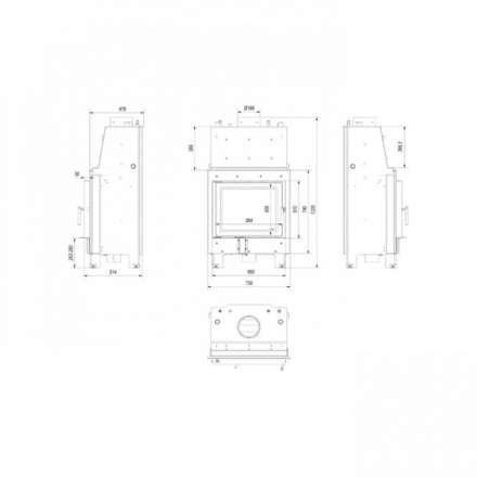 Каминная топка Kratki MBZ/PW/13/W в Мозыре